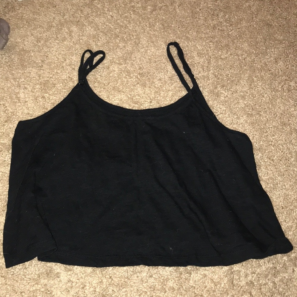 Black Flowy Croptop